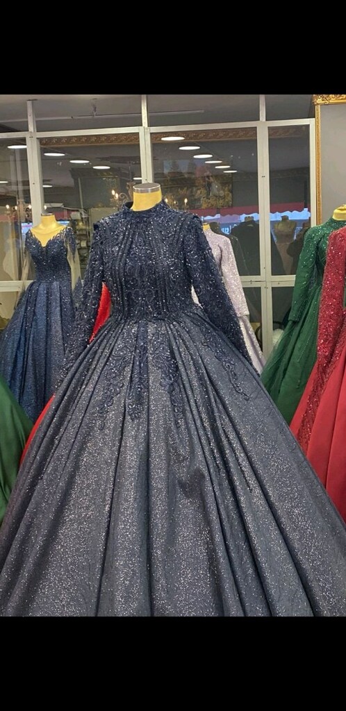 satılık tesettür nişan elbisesi - 2