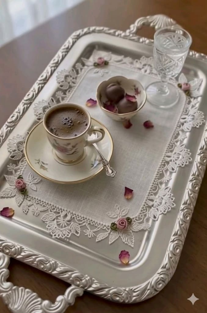 ORJ. DALGIÇ GÜMÜŞ OYMALI TEPSİ vintage Osmanlı karaca home