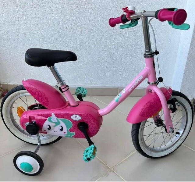 btwin decathlon 500 rockrider 14jant 3-7yaş unicorn kız çocuk bisiklet