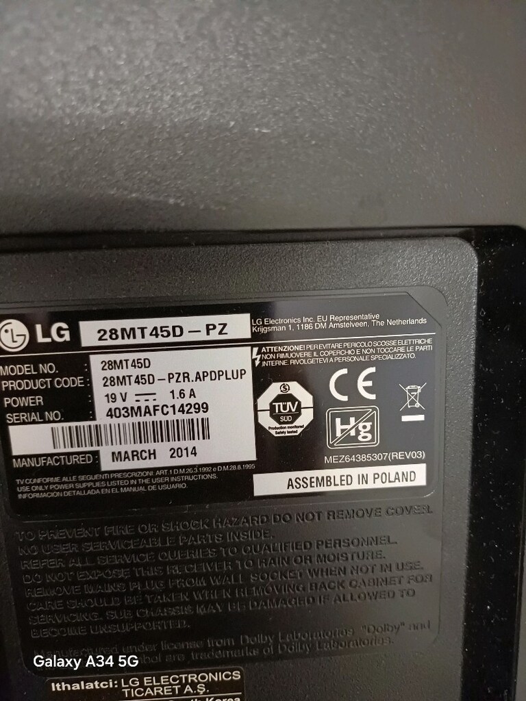 lg 28mt45d ekranı kırık lg tv - 3