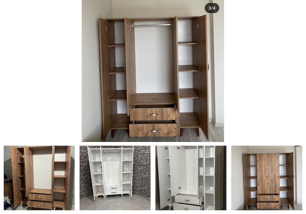 4 kapaklı elbise dolabı iprwnjlhfh - 2