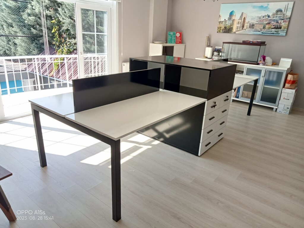 4'LÜ ÇAĞRI MERKEZİ MASASI / ETAJERLİ EKİP MASASI / MORE OFİS - 7