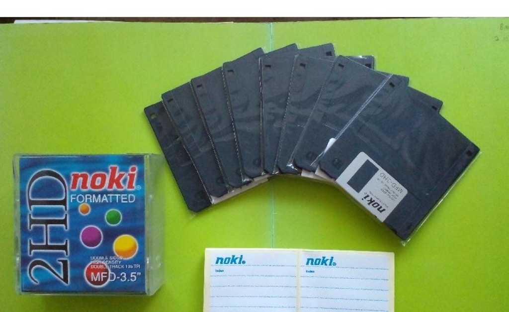 NOKI Marka SIFIR POŞETİNDE 1.44MB Floppy Disket - Formatlı - 5