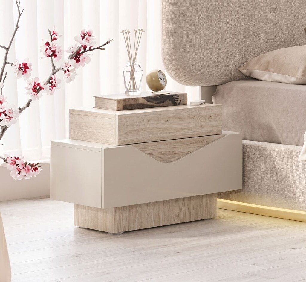 Sıfır,%100 MDF, LED Aydınlatmalı 6 Kapılı Gardırop- kum beji,Traverten - 13