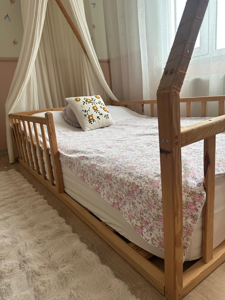 Montessori ahşap çocuk / bebek yatağı - 2