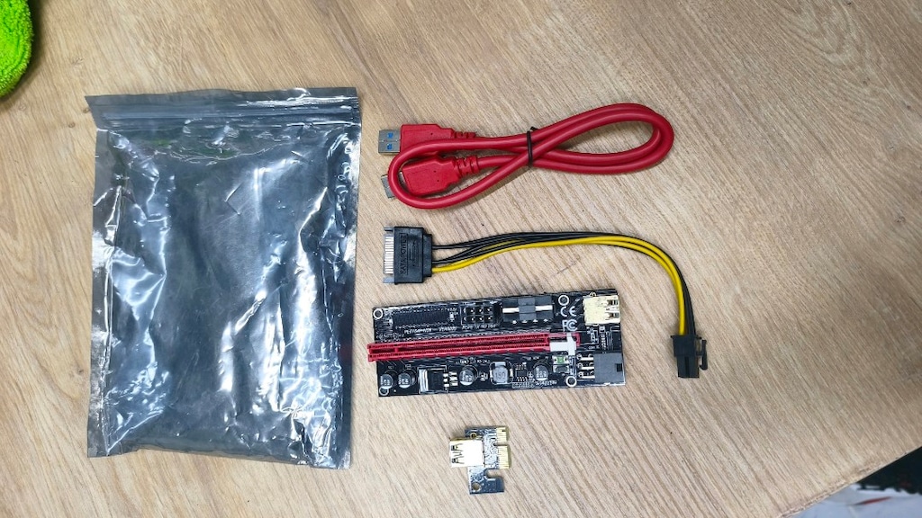 PCI-E Riser Kartı Ver009S (1x to 16x) Ekran Kartı Uzatma Kablosu & Ada - 7