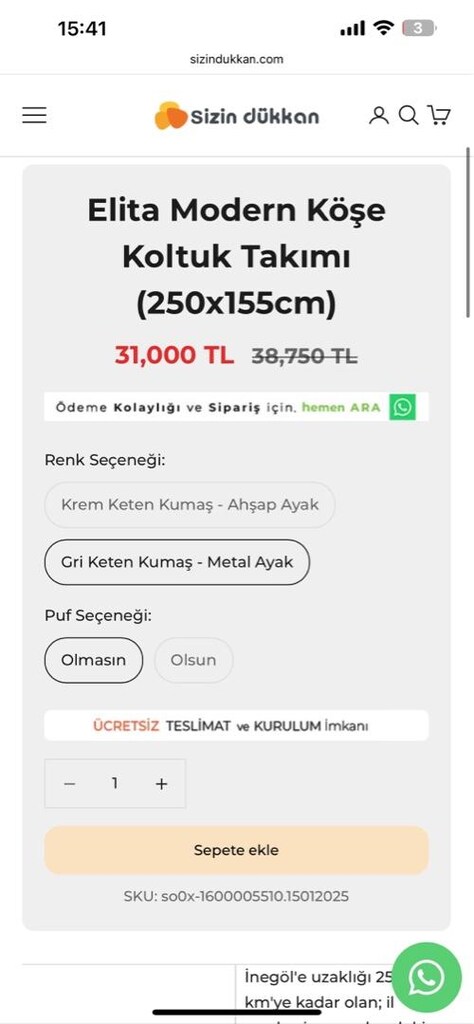 köşe koltuk sıfır ayarında - 11