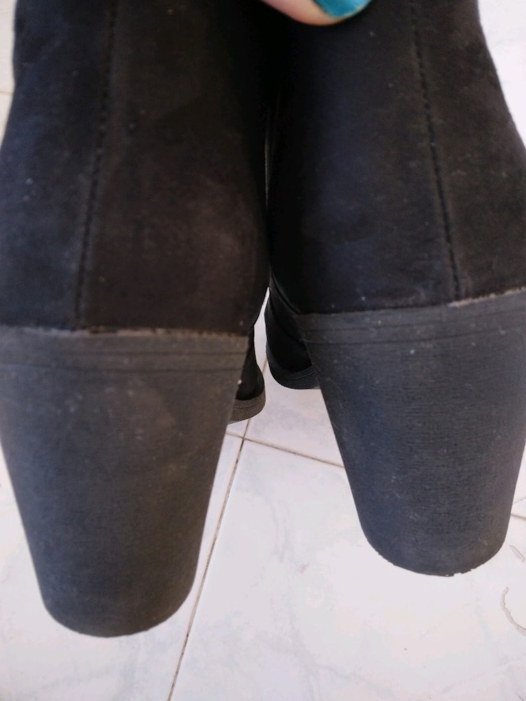 H&M siyah süet kadın bot 38 numara - 6
