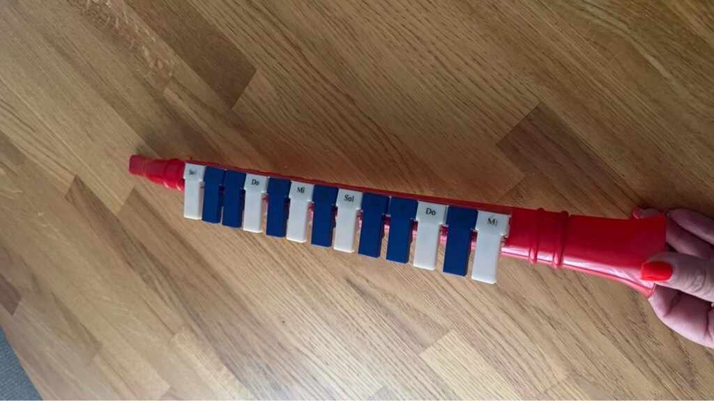 kırmızı müzik notalı melodika - 2