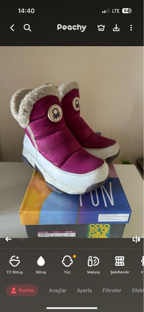 benetton kız çocuk botu pembe bot