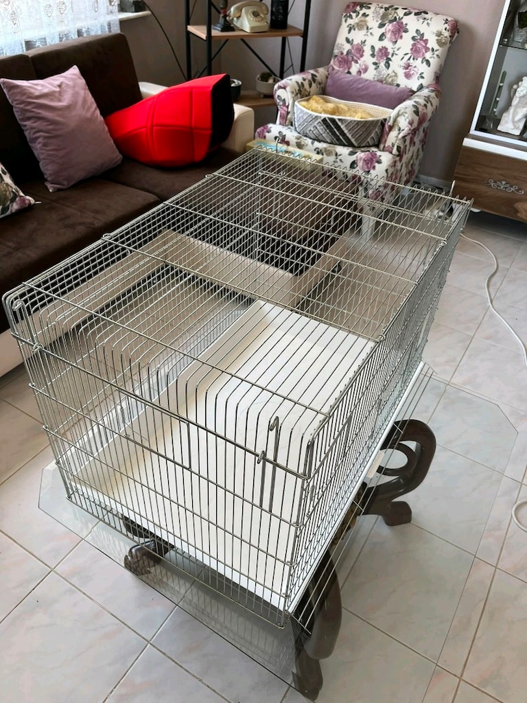 Yavru kedi,köpek ve kuş salma kafes 50*80 büyük kapılı - 4