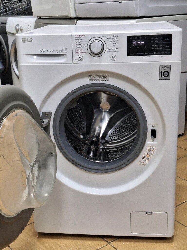 sıfır ayarında çamaşır makinesi LG sessiz inverter motor 9kg A+++ - 4