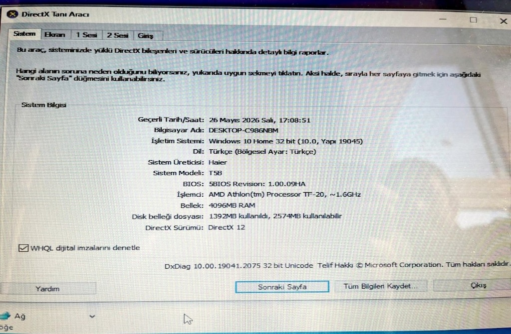 Haier T5B Laptop - Çalışır Vaziyette / İster Kullan İste - 5