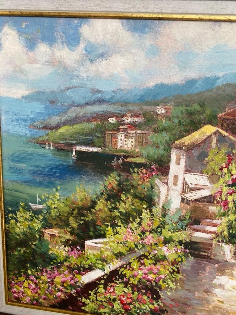 yağlı boya manzara tablo ahşap görünümlü çerçeve - 4