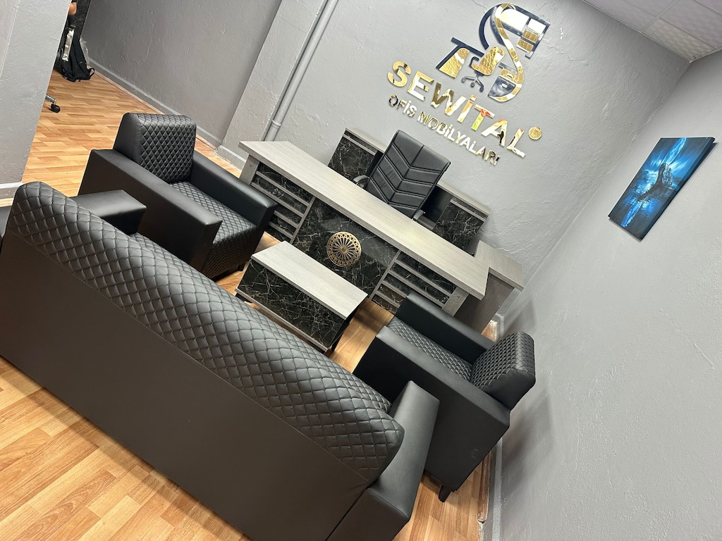 SEWİTAL OFİSTEN GÜNEŞ OFİS TAKIMI KOMPLE SET KANEPELİ 180*80 MASASIYLA - 6