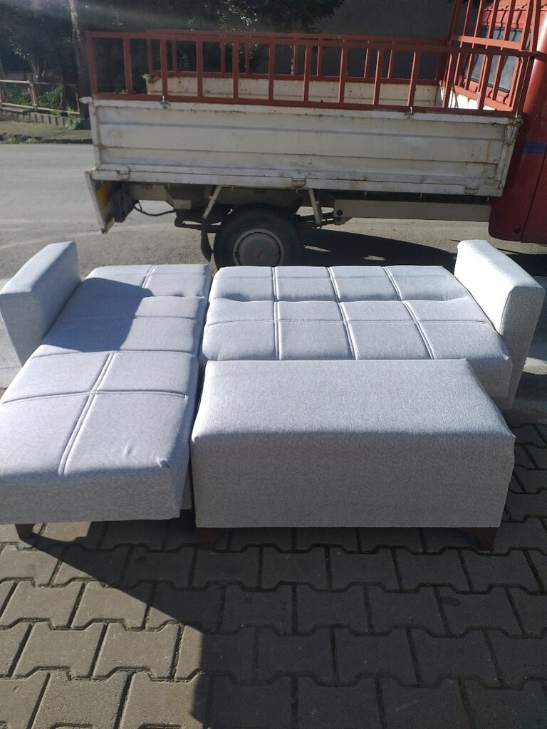 Yatak olabilen altı sandıklı sıfır LKoltuklar silinebilen kumas - 6