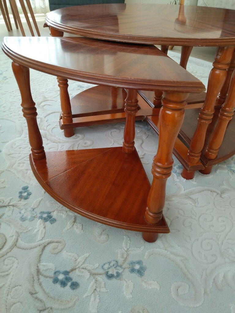 Ahşap zigonlu orta sehpa - 5