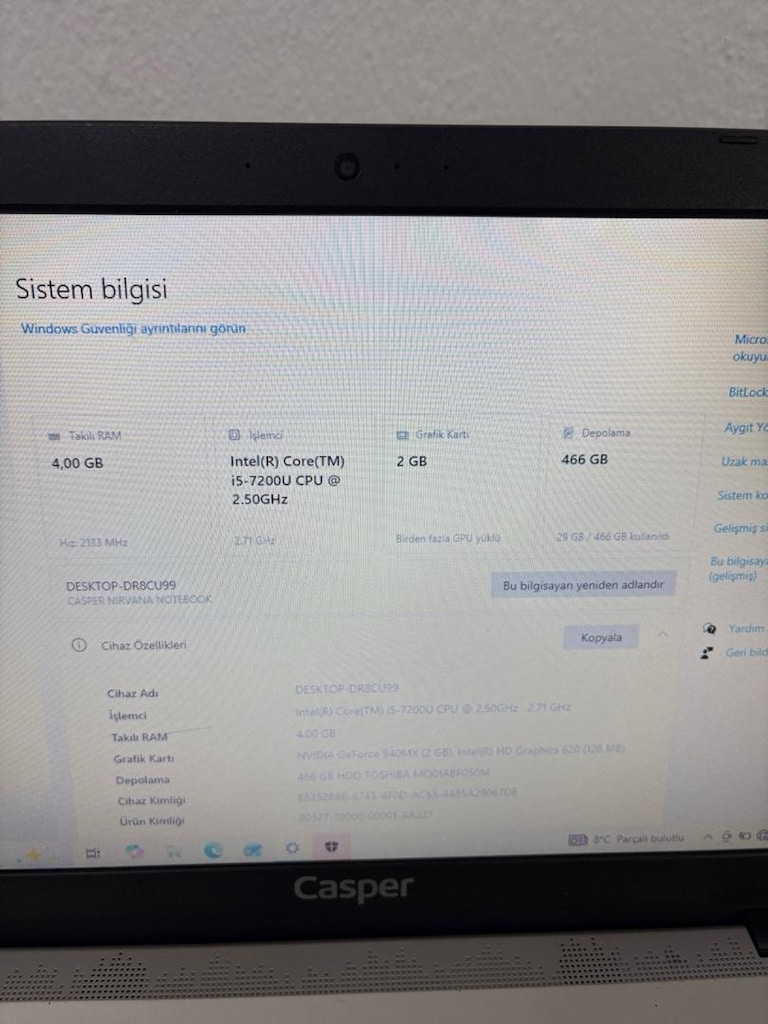 UYGUN FİYATA CASPER i5 7.NESİL LAPTOP - 3