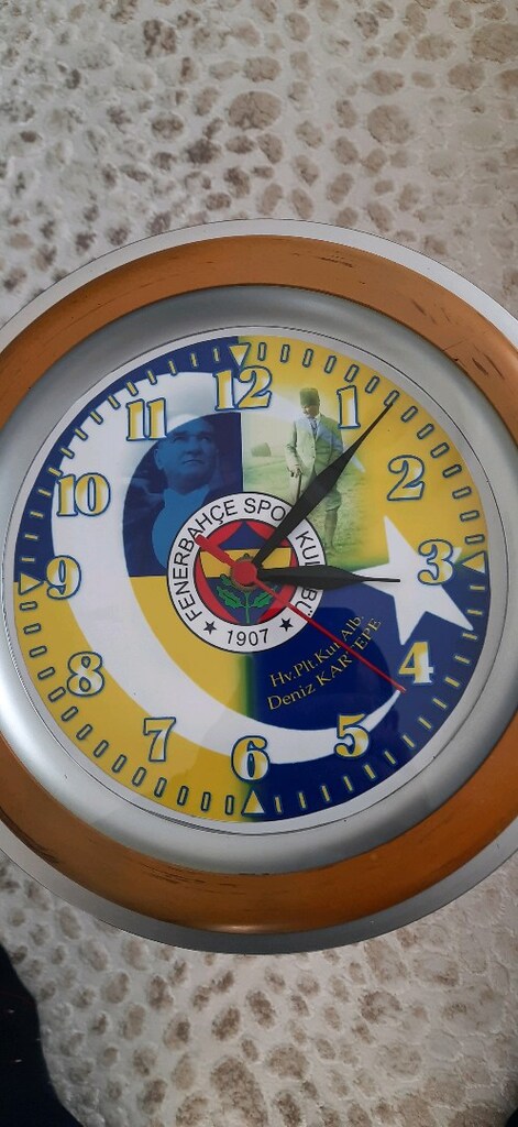 FENERBAHÇE AMBLEMLİ DUVAR SAATİ - 2
