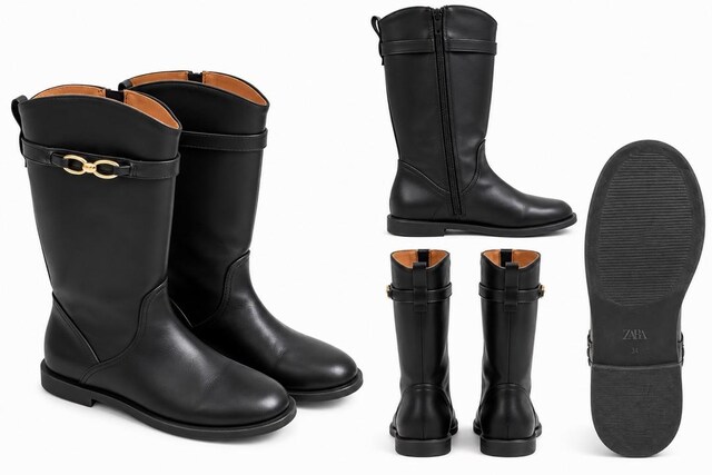 ZARA Kız Çocuk Siyah Bot – 34 Numara