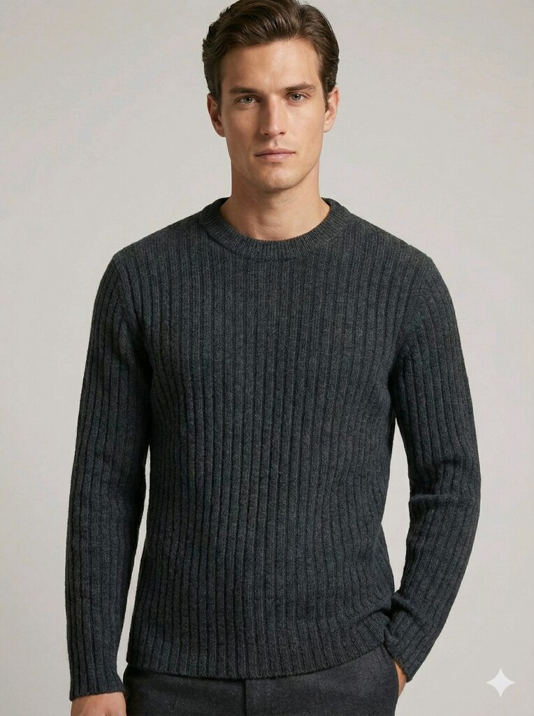 vero moda Gri Erkek fitilli Bisiklet Yaka Kazak m beden