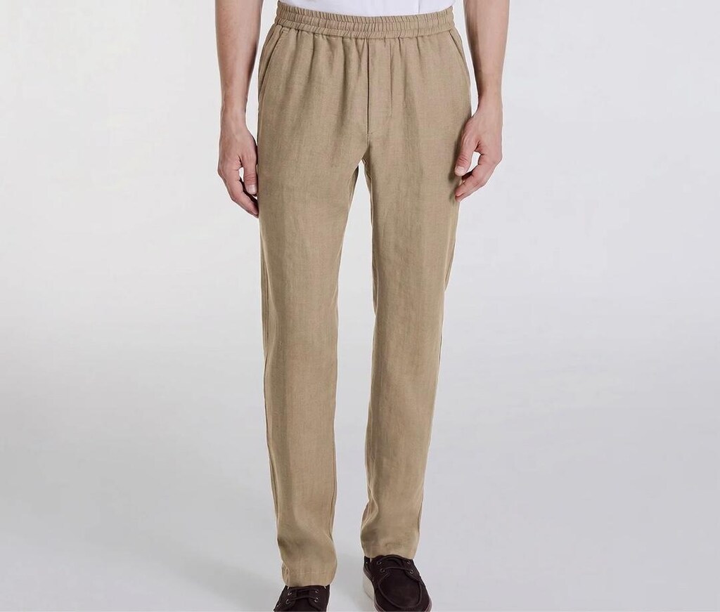 orijinal Bluemint Keten Jogger Pantolon Bej - 2