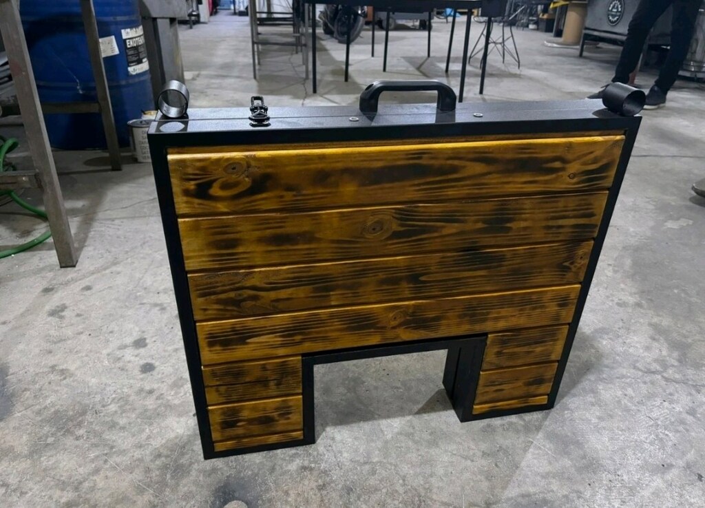 MANGALLI KATLANABİLİR KAMP MASASI 6 KİŞİLİK ÖLÇÜLER 70X130X70 CM - 7