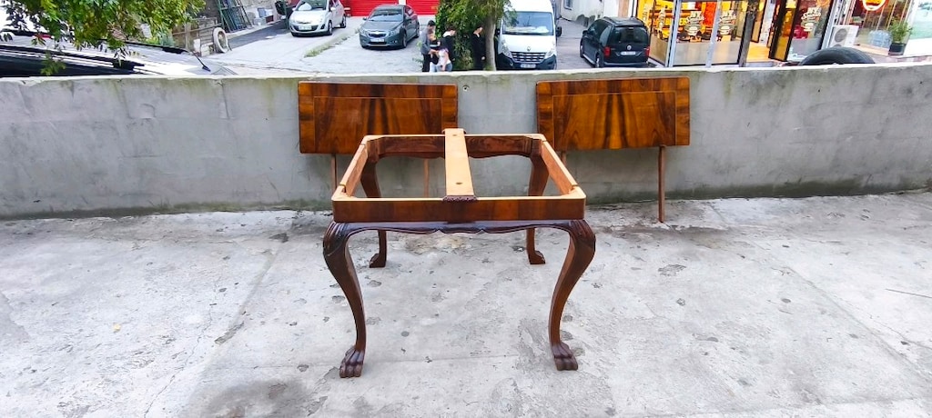 Antika Vintage Aslan Ayaklı Masa Sandalye - 13