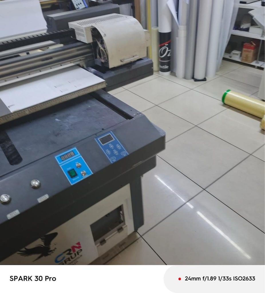 SATILIK UV BASKI MAKİNESİ YATAY 90/60 XP600 ÇİFT KAFA - 3