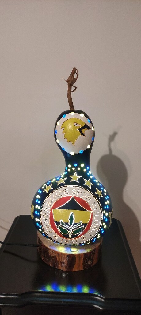 Fenerbahçe Temalı Su Kabağı Abajur - 5