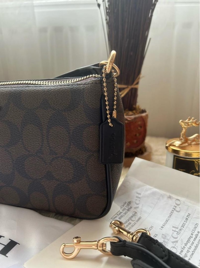 TOP HANDLE POUCH IN SIGNATURE Acı Kahve - 8
