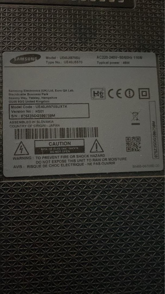 SamsungUE40J6670SU tv - 3