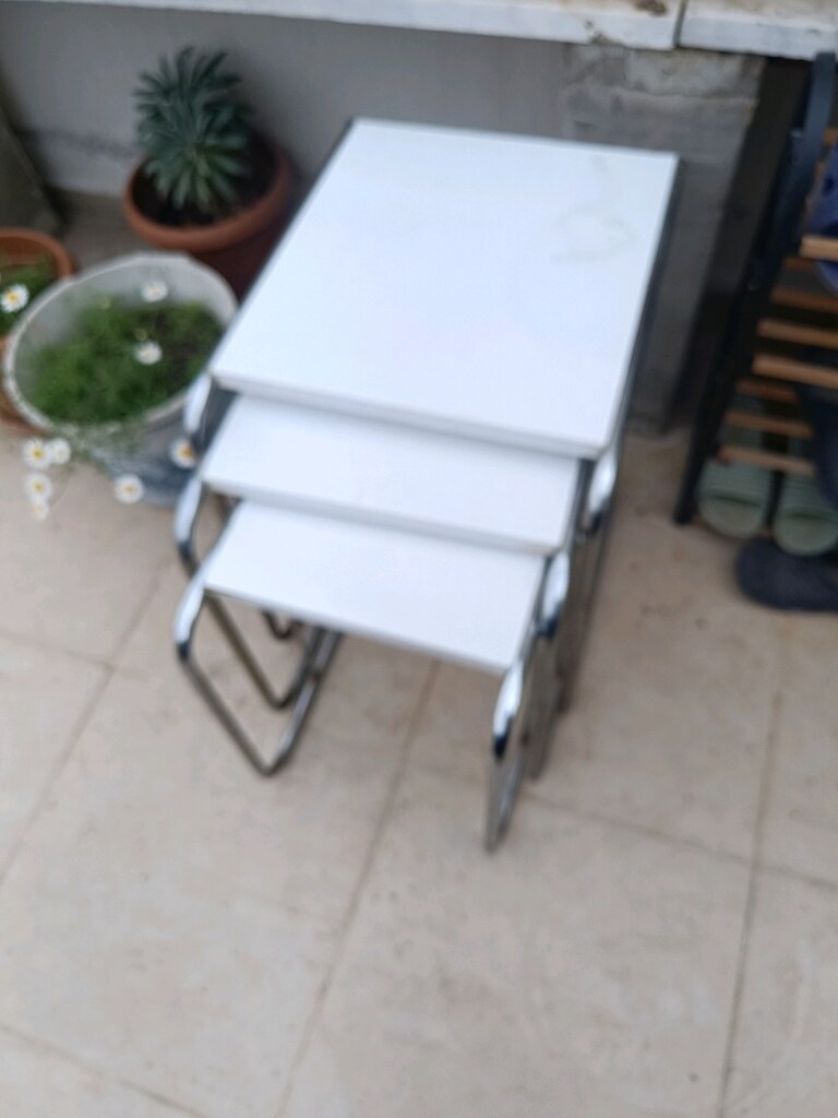 Beyaz Sehpa Takımı 3 lu - 8