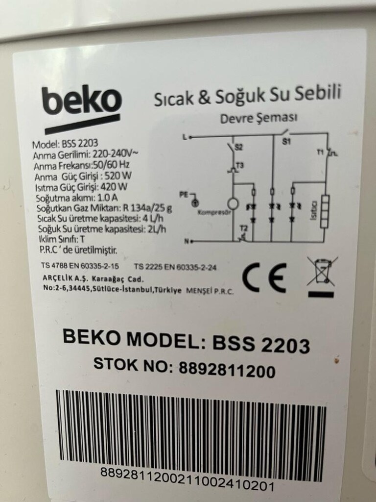 BEKO SU SEBİLİ (BSS2203) TERTEMİZ - 2