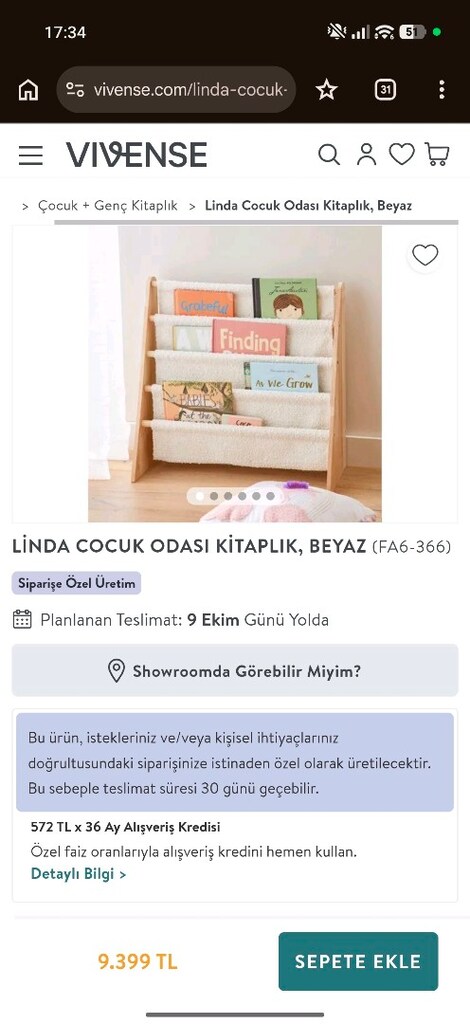 Vivense Linda Çocuk Odası Kitaplığı (Beyaz) - 4