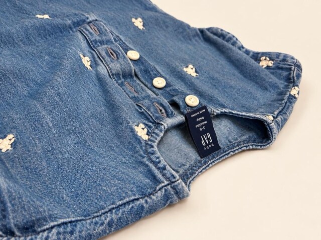 GAP Baby Brannan Bear Denim Şort Tulum 3-6 Ay