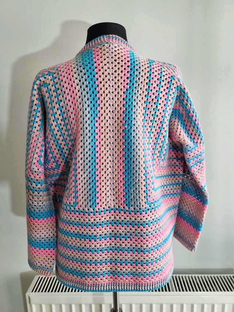 Batik Pamuklu El Örgüsü Hırka - 7