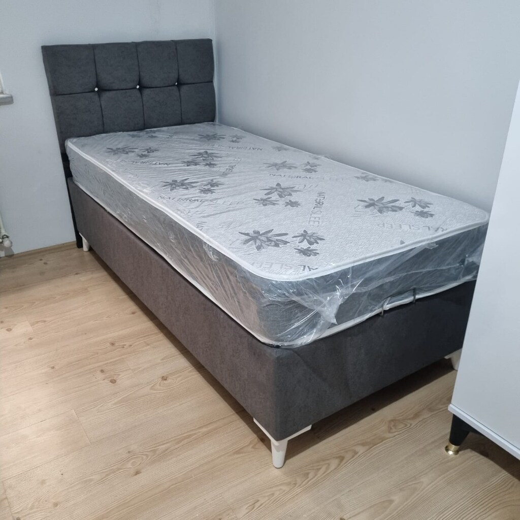 sıfır kaplama Tek kişilik baza başlık yatak hepsi - 5