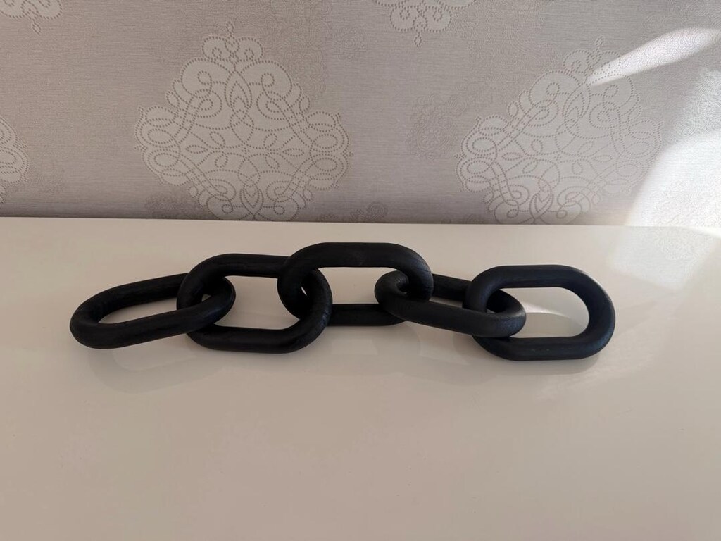Dekoratif Halka ve zincir Ahşap Obje Sade ve şık tasarım - 4