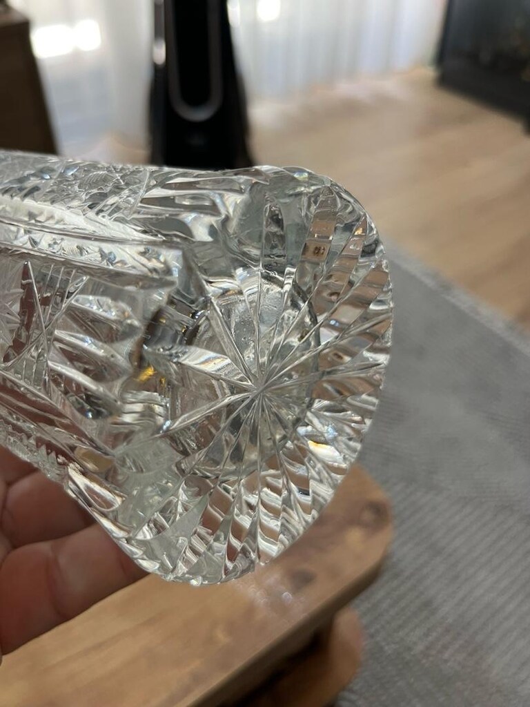el kesme kristal cam vazo - 4