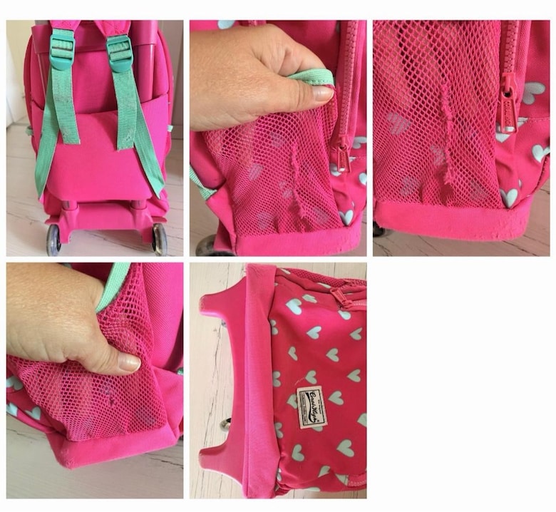 Coral High 23133 Çekçekli okul Çantası-Pembe Turkuaz Kalpli - 3