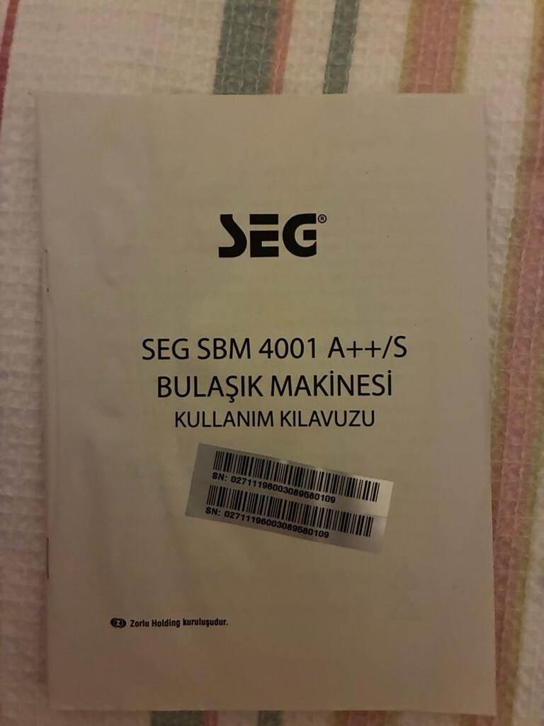 SEG SBM 4001 A++ 4 programlı bulaşık makinesi satılıktır. - 3
