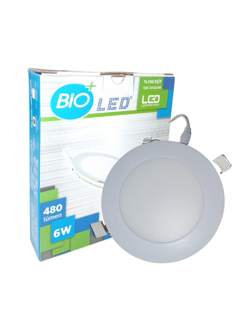 Panel Led | Bio Led | Beyaz Işık 480 Lümen 6 Watt Beyaz kasa | Türkiye ...