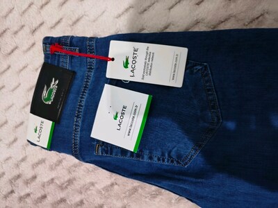 Sıfır Etiketli Lacoste Model Koyu Mavi Kot - 30 Beden (Skinny Fit)