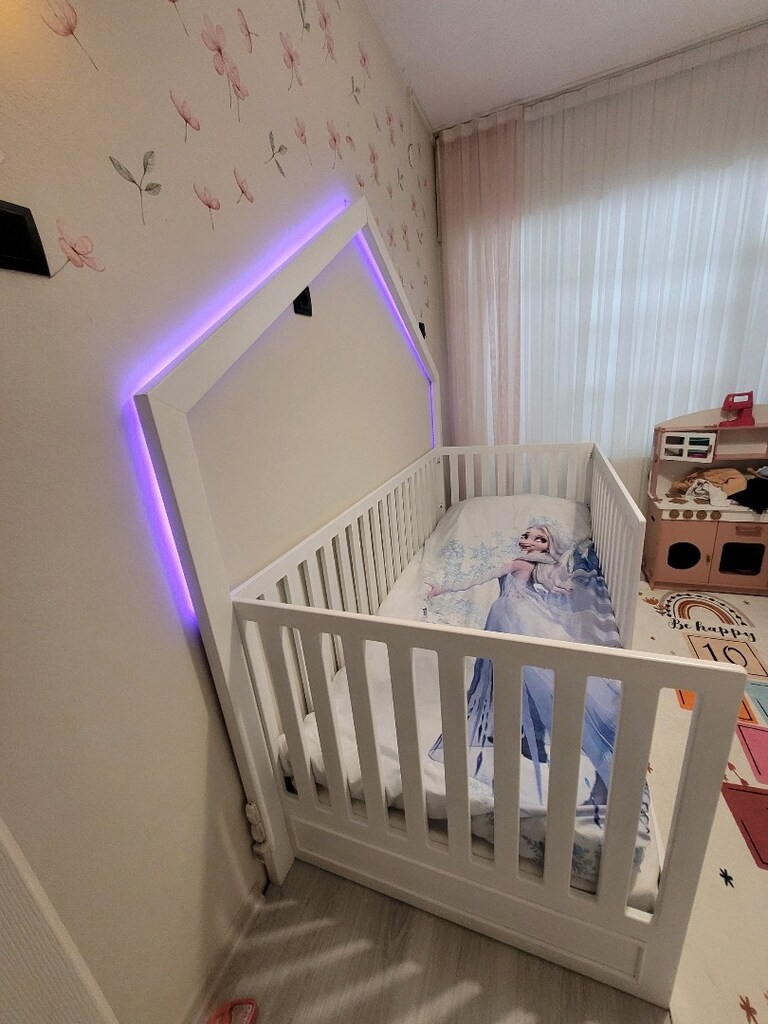 ÖZEL YAPIM MDF LED AYDINLATMALI YATA - 5