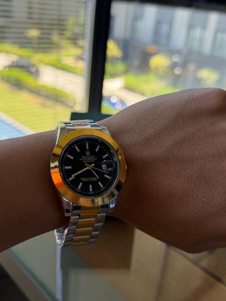 GOLD GÜMÜŞ ROLEX ERKEK KOL SAATi - 5