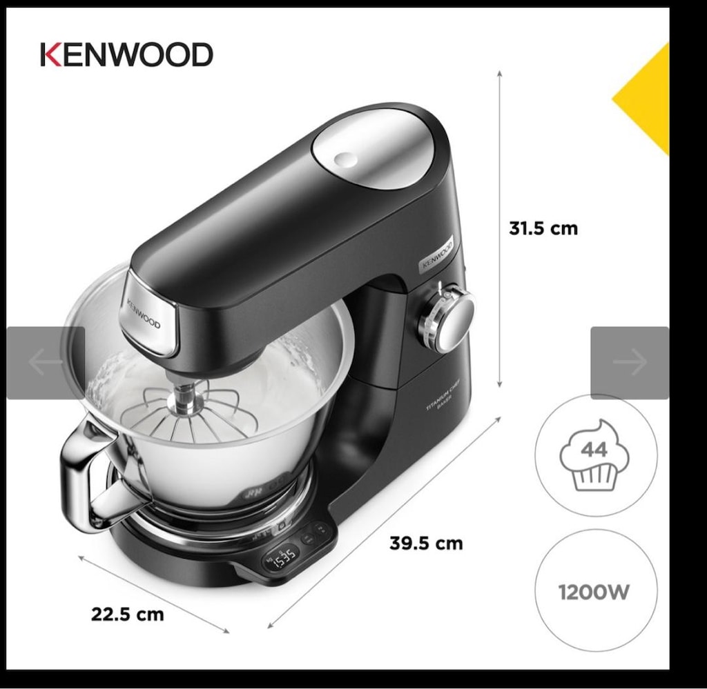 Kenwood Titanium Chef Baker Autograph 1200W Çift Hazneli Siyah Mutfak - 3