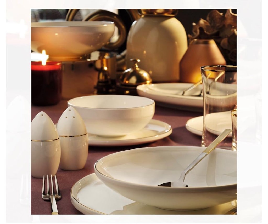 Aryıldız Bone Gold 12 kişilik yemek takımı
