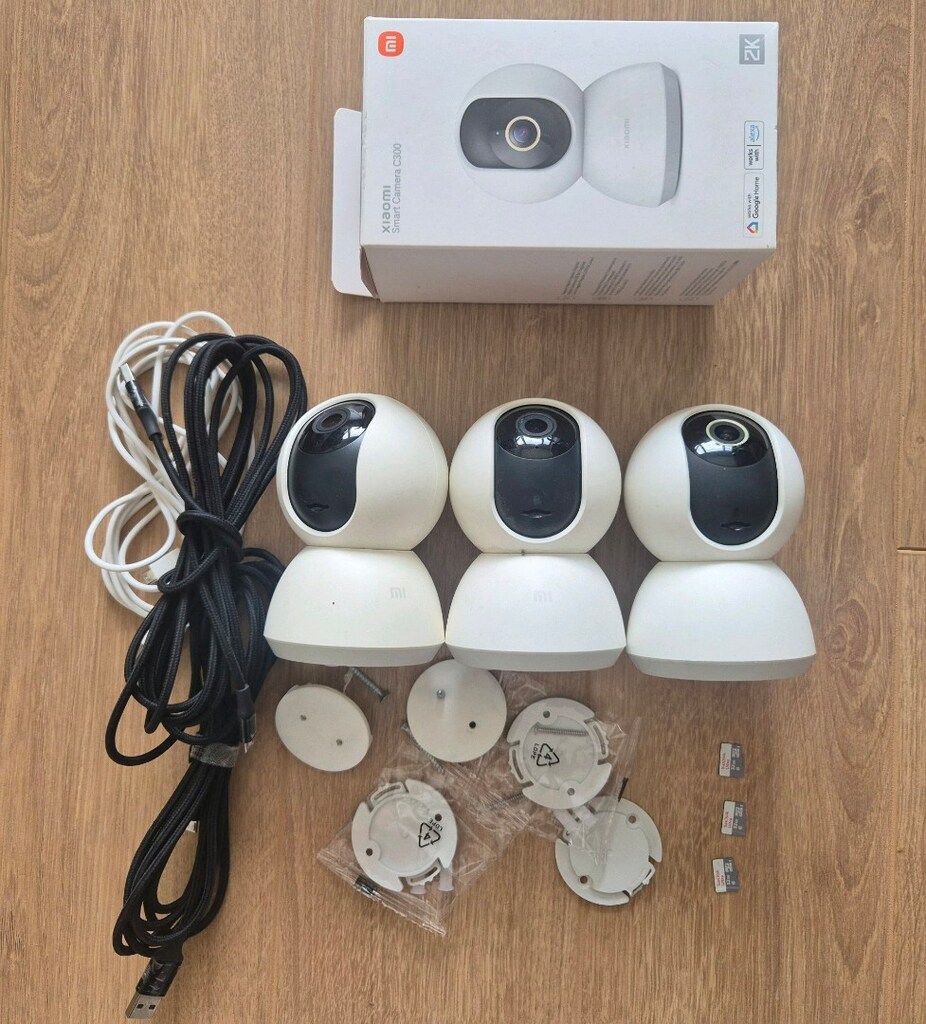 Xiaomi 2x Security 360 + C300 2K | 2x32GB SanDisk + 3x3m Usb Kablo - 4