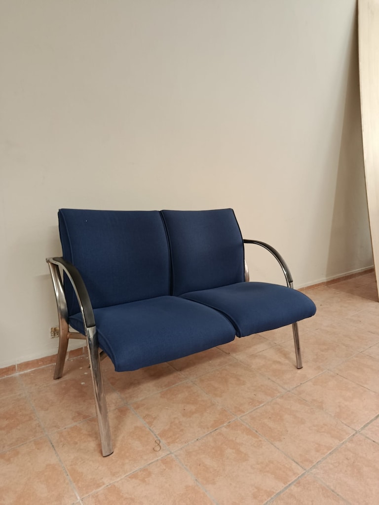 KLAS OFİS ÜSKÜDAR MAVİ İKİLİ BEKLEME SANDALYESİ - 2